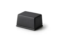 Butterdose für 125g Butter, Keramik schwarz 9,5x7x6 cm