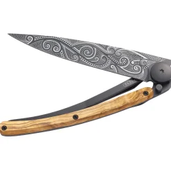 Deejo Taschenmesser Olivenholz mit Motiv
