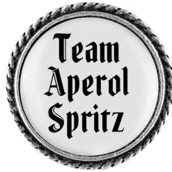 Gaudiknopf Anstecker "Team Aperol Spritz"