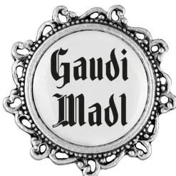 Gaudiknopf Gaudi Madl - Anstecker "Klassiker - verziert"