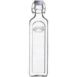 Glasflasche mit Bügelverschluß, eckig, 1 Liter