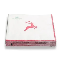 Gmundner Lunchservietten "Bordeauxroter Hirsch"