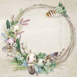 IHR Lunchservietten "Egg Wreath"