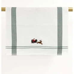 Kleinmann Geschirrtuch "Santa Claus" grün 50x70cm