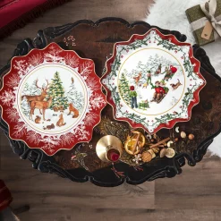 Villeroy & Boch Gebäckteller tief, Schlittenfahrt 39x39x3,5cm 