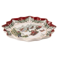 Villeroy & Boch Gebäckteller tief, Schlittenfahrt 39x39x3,5cm 