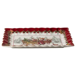 Villeroy & Boch Kuchenplatte eckig, Santa mit Schlitten 35x23x3,5cm 